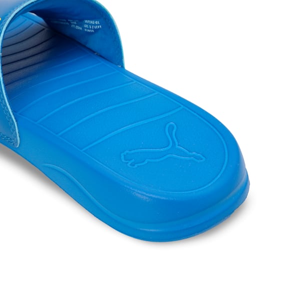 Popcat 20 V2 Youth Slides, Lime Pow-Cool Cobalt-PUMA White, extralarge-IND