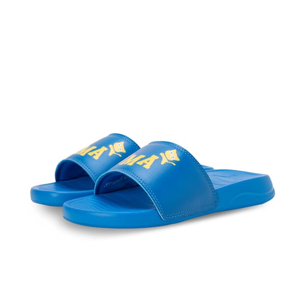 Popcat 20 V2 Youth Slides, Lime Pow-Cool Cobalt-PUMA White, extralarge-IND