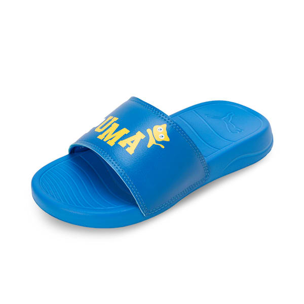 Popcat 20 V2 Youth Slides, Lime Pow-Cool Cobalt-PUMA White, extralarge-IND