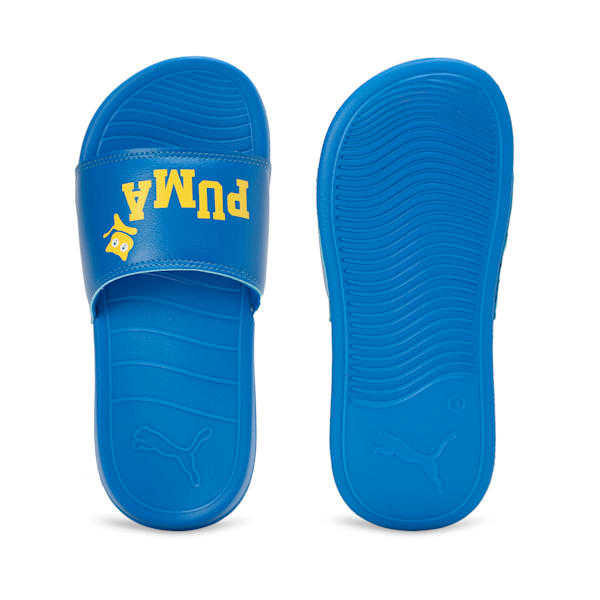 Popcat 20 V2 Youth Slides, Lime Pow-Cool Cobalt-PUMA White, extralarge-IND
