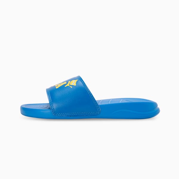 Popcat 20 V2 Youth Slides, Lime Pow-Cool Cobalt-PUMA White, extralarge-IND