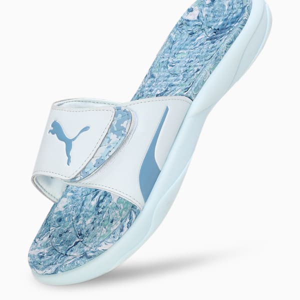 Royalcat Comfort Softride Daze Women's Slides, Zen Blue-Turquoise Surf-Dewdrop, extralarge-IND