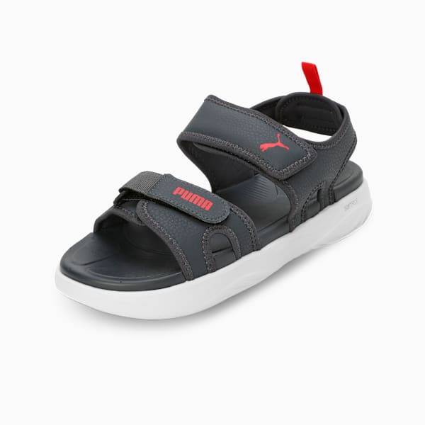 Softride Seave Proplex Men's Hook and Loop Sandals, Strong Gray-For All Time Red-PUMA White, extralarge-IND