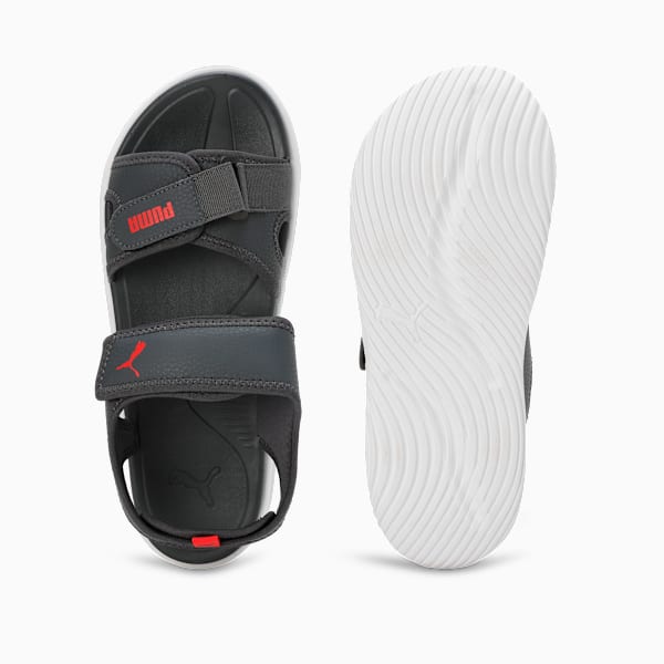 Softride Seave Proplex Men's Hook and Loop Sandals, Strong Gray-For All Time Red-PUMA White, extralarge-IND