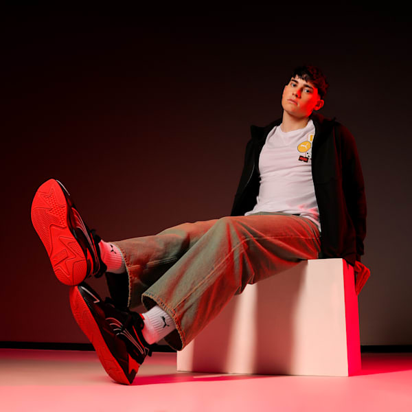 RS-XK X one8 Sneakers, PUMA Black-Ash Gray-For All Time Red, extralarge-IND