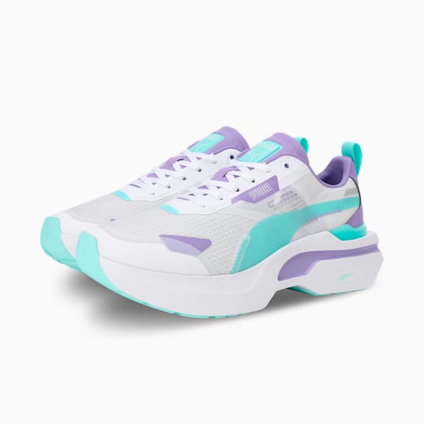 KOSMO RIDER V1 Women's Sneakers, Feather Gray-Electric Peppermint-Lavender Alert, extralarge-IND