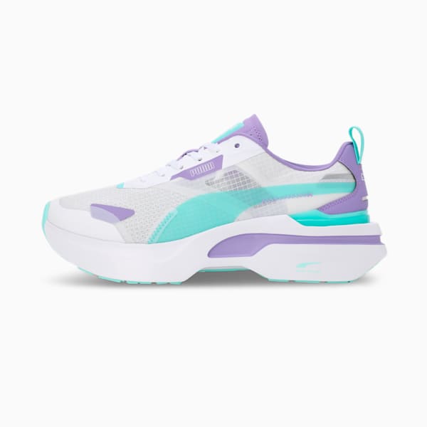 KOSMO RIDER V1 Women's Sneakers, Feather Gray-Electric Peppermint-Lavender Alert, extralarge-IND