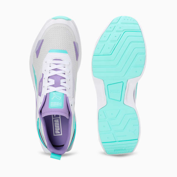 KOSMO RIDER V1 Women's Sneakers, Feather Gray-Electric Peppermint-Lavender Alert, extralarge-IND