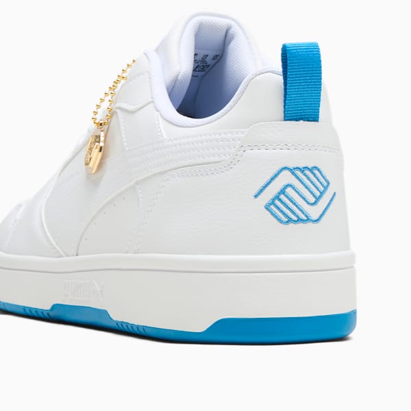 Tenis de cuello bajo para hombre Rebound V6 Boys and Girls Club, PUMA White-Cloisonne-Puma Team Gold, extralarge