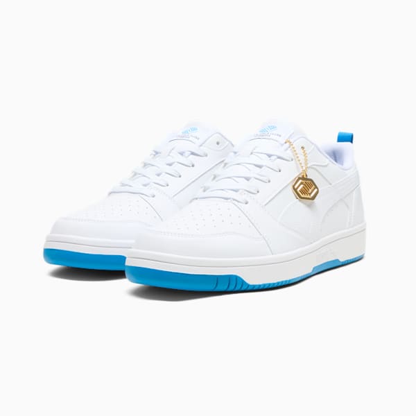 Tenis de cuello bajo para hombre Rebound V6 Boys and Girls Club, PUMA White-Cloisonne-Puma Team Gold, extralarge