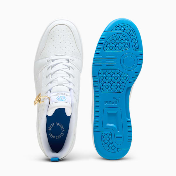 Tenis de cuello bajo para hombre Rebound V6 Boys and Girls Club, PUMA White-Cloisonne-Puma Team Gold, extralarge