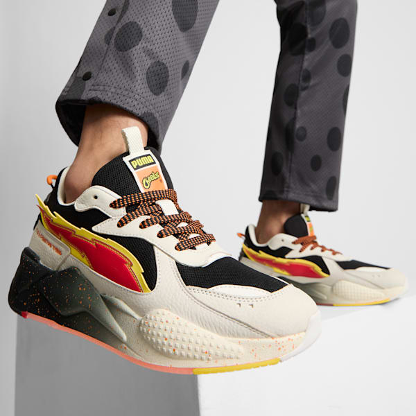 PUMA x CHEETOS® RS-X FH Men's Sneakers, Warm White-PUMA Black-Yellow Blaze-Rickie Orange, extralarge