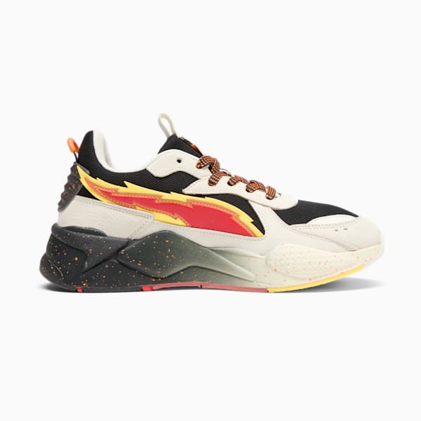 PUMA x CHEETOS® RS-X FH Men's Sneakers, Warm White-PUMA Black-Yellow Blaze-Rickie Orange, extralarge