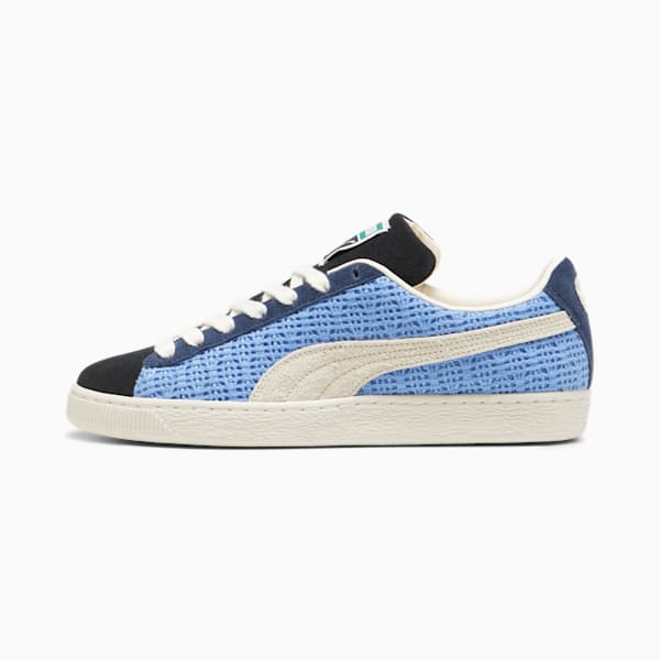 Suede Crochet Sneakers, Blue Skies-Sugared Almond, extralarge