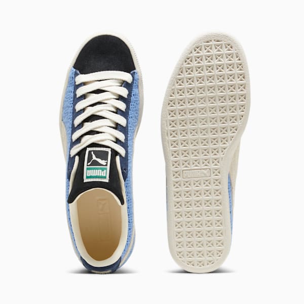 Suede Crochet Sneakers, Blue Skies-Sugared Almond, extralarge