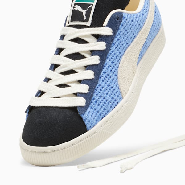 Suede Crochet Sneakers, Blue Skies-Sugared Almond, extralarge