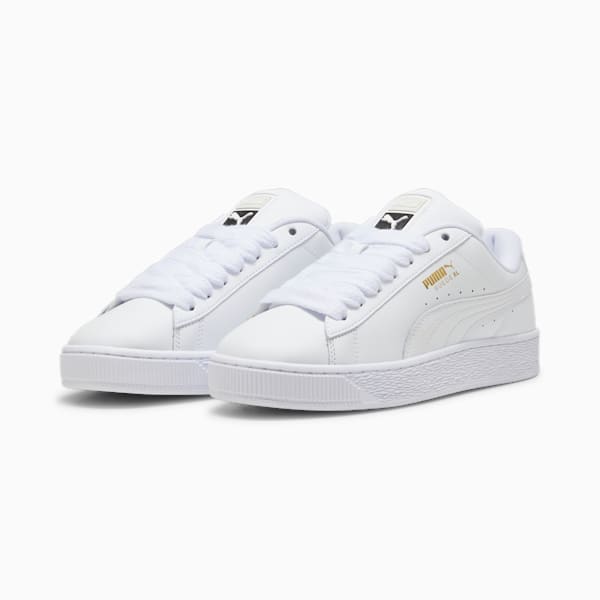 ユニセックス スウェード XL レザー スニーカー, PUMA White-Vapor Gray, extralarge-JPN