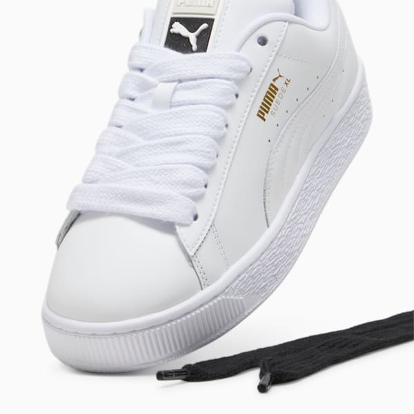 ユニセックス スウェード XL レザー スニーカー, PUMA White-Vapor Gray, extralarge-JPN