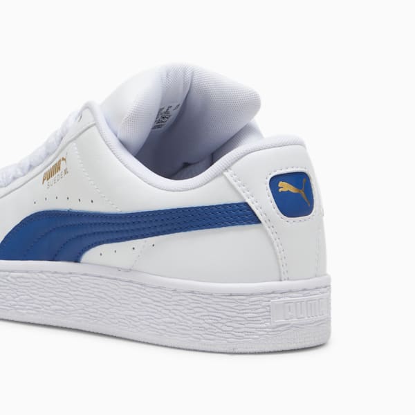 Suede XL Leather Sneakers, PUMA White-Clyde Royal, extralarge