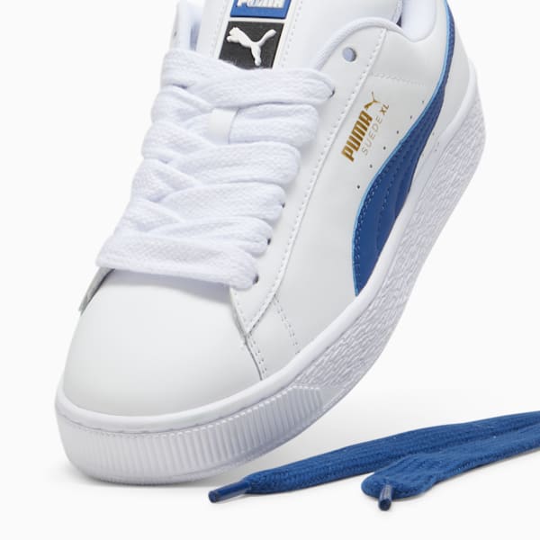 Suede XL Leather Sneakers, PUMA White-Clyde Royal, extralarge