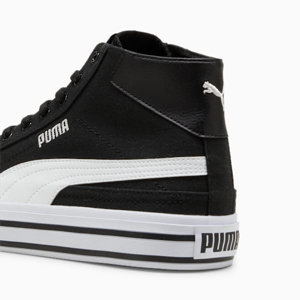 Court Classic Formstrip Men's Mid Sneakers, PUMA Black-PUMA White, extralarge