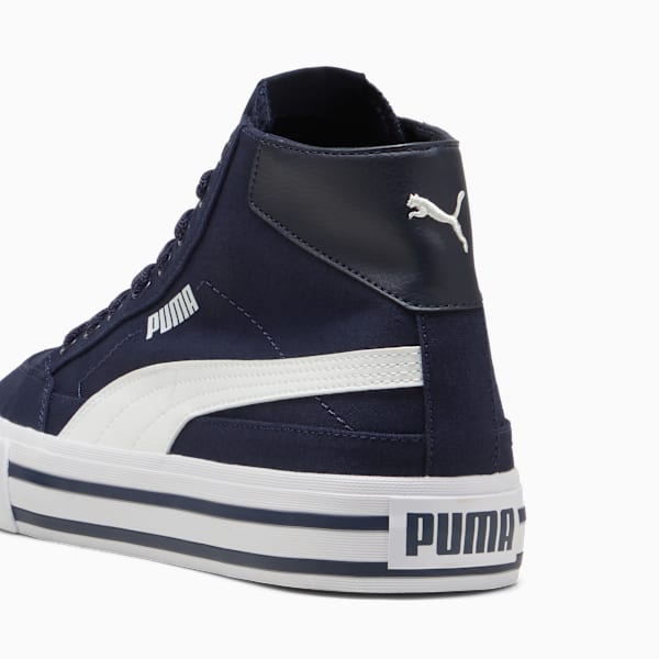 Court Classic Formstrip Men's Mid Sneakers, New Navy-PUMA White, extralarge