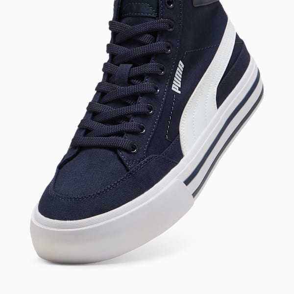 Court Classic Formstrip Men's Mid Sneakers, New Navy-PUMA White, extralarge