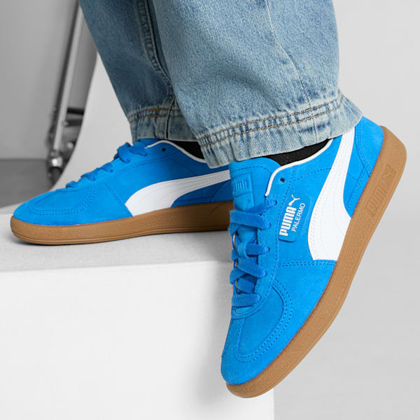 Baskets Palermo Enfant et Adolescent, Hyperlink Blue-PUMA White, extralarge