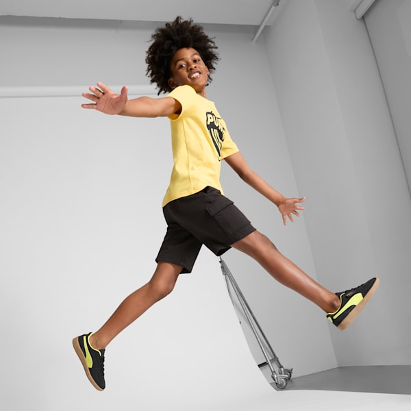 Palermo Big Kids' Sneakers, PUMA Black-Lemon Sherbert, extralarge
