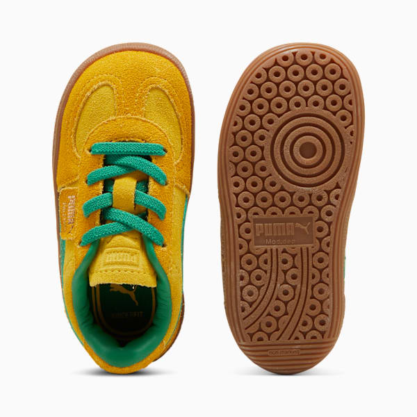 Tenis Palermo para infantes, Pelé Yellow-Yellow Sizzle-Archive Green, extralarge