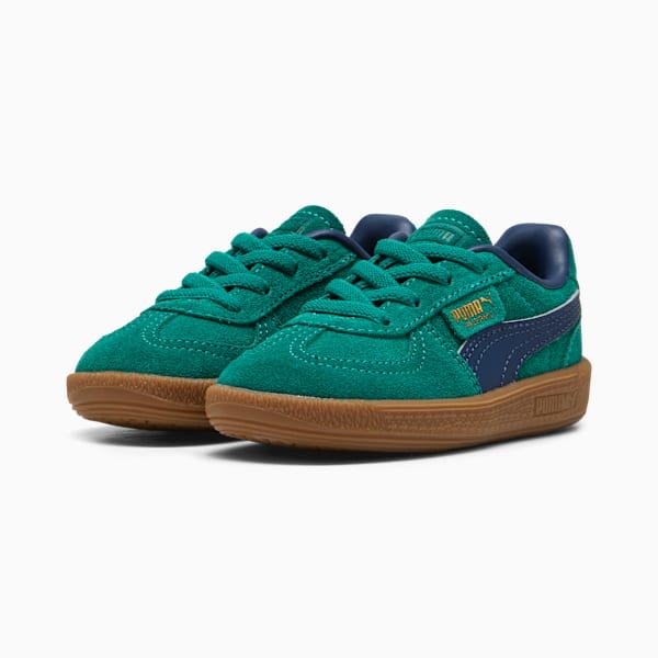 Tenis Palermo para niños, Wild Green-Persian Blue, extralarge