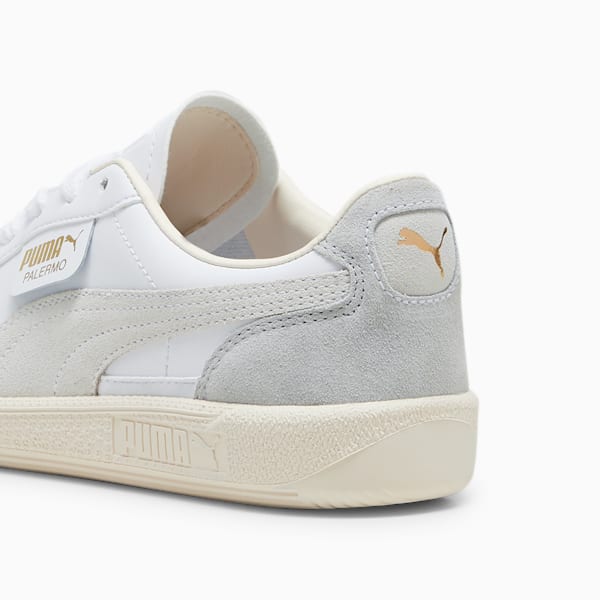 Baskets en cuir Palermo Enfant et Adolescent, PUMA White-Cool Light Gray-Sugared Almond, extralarge