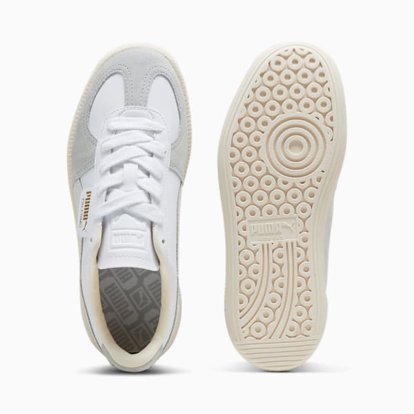 Baskets en cuir Palermo Enfant et Adolescent, PUMA White-Cool Light Gray-Sugared Almond, extralarge