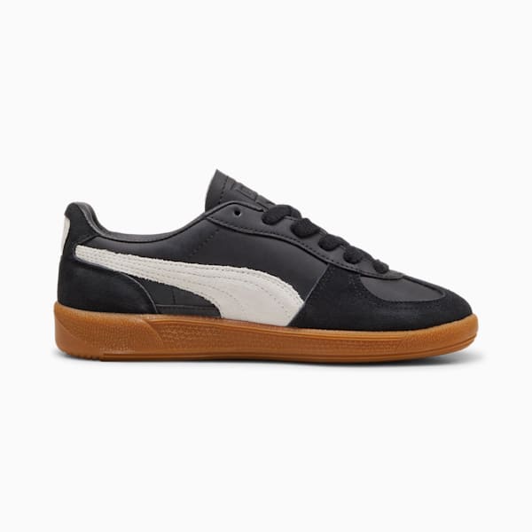 Baskets en cuir Palermo Enfant et Adolescent, PUMA Black-Feather Gray-Gum, extralarge