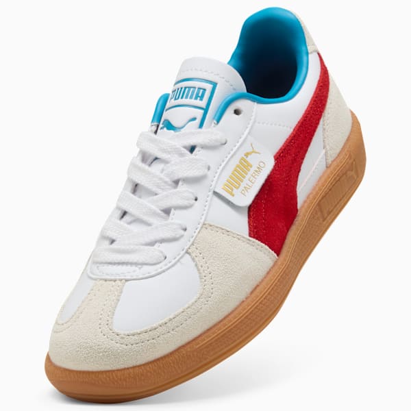 Palermo Leather Big Kids' Sneakers, PUMA White-For All Time Red, extralarge