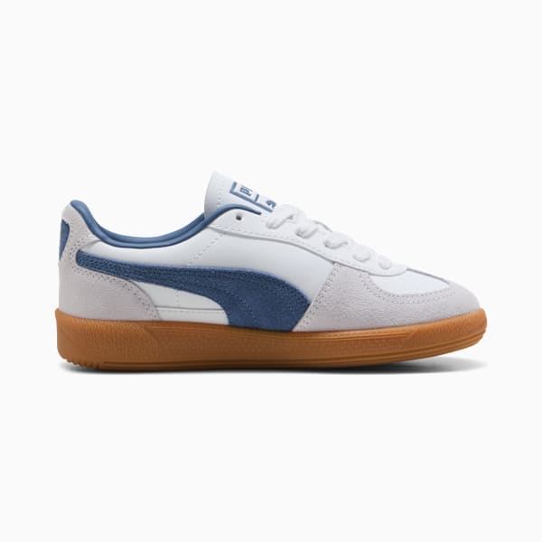 Tenis adolescentes de cuero Palermo, PUMA White-Dark Indigo, extralarge