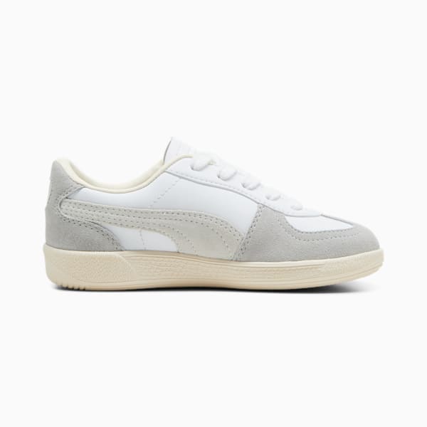 Tenis infantiles de cuero Palermo, PUMA White-Cool Light Gray-Sugared Almond, extralarge