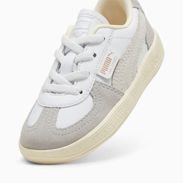 Palermo Leather Toddlers' Sneakers, PUMA White-Cool Light Gray-Sugared Almond, extralarge
