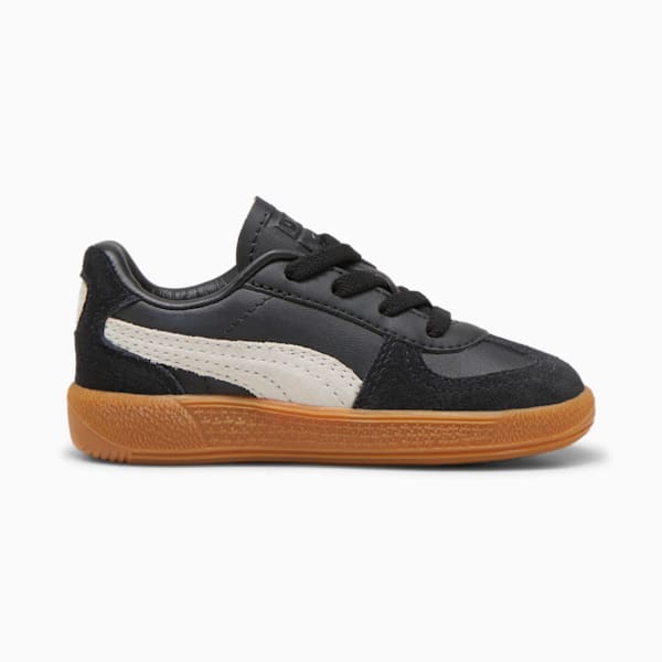 Tenis Bebé Palermo Leather, PUMA Black-Feather Gray-Gum, extralarge