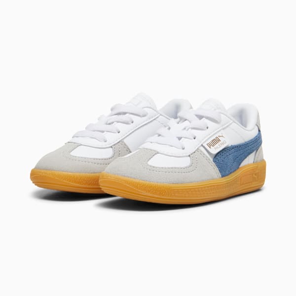 Palermo Leather Toddlers' Easy On Sneakers, PUMA White-Blue Horizon-Gum, extralarge