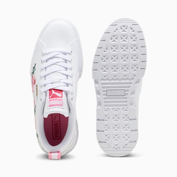 Chaussures de sport Mayze brodées, enfant et adolescent, PUMA White-Fast Pink-Vine, extralarge