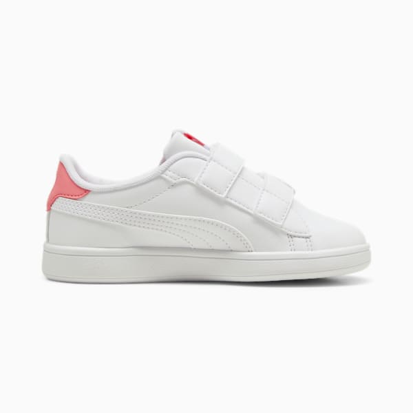 PUMA Smash 3.0 Badges Kids' Sneakers, PUMA White-Passionfruit, extralarge