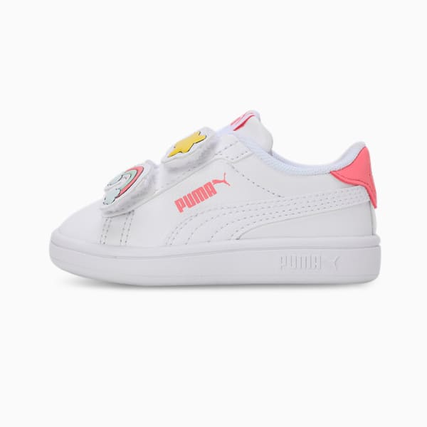 Smash 3.0 Badges Toddlers' Sneakers, PUMA White-Passionfruit, extralarge-IND