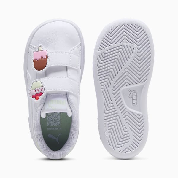 PUMA Smash 3.0 Badges Toddlers' Sneakers, PUMA White-Green Illusion, extralarge