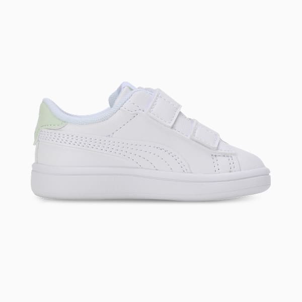 PUMA Smash 3.0 Badges Toddlers' Sneakers, PUMA White-Green Illusion, extralarge-IND