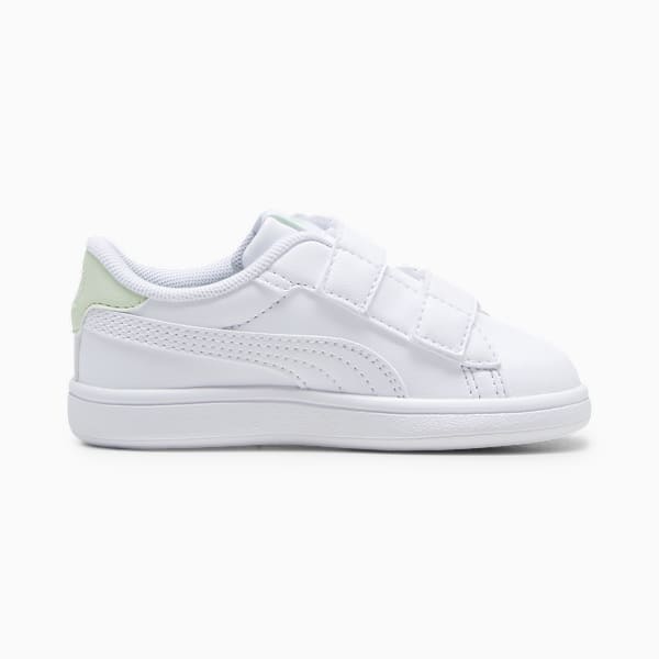 PUMA Smash 3.0 Badges Toddlers' Sneakers, PUMA White-Green Illusion, extralarge