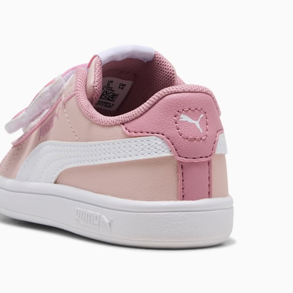 Tenis para infantes PUMA Smash 3.0 Badges, Mauve Mist-PUMA White, extralarge