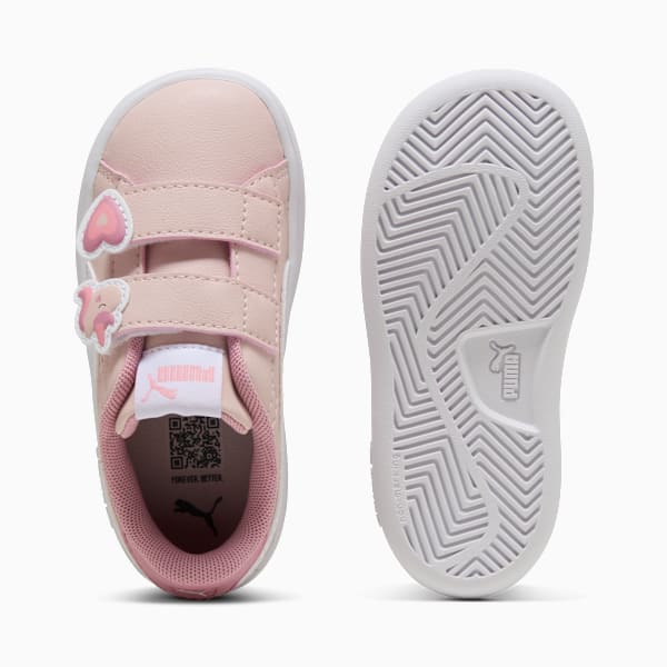 PUMA Smash 3.0 Badges Toddlers' Sneakers, Mauve Mist-PUMA White, extralarge