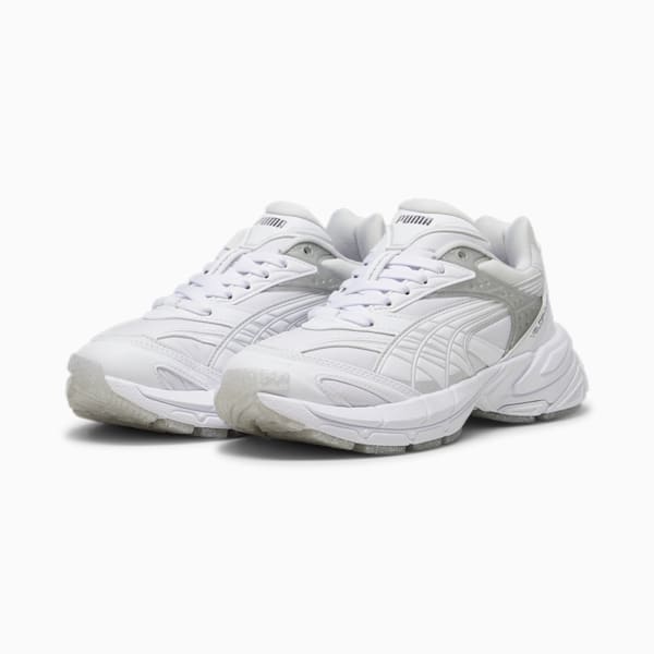 ウィメンズ ベロファシス ジェリー グリッター スニーカー, PUMA White-PUMA Silver, extralarge-JPN