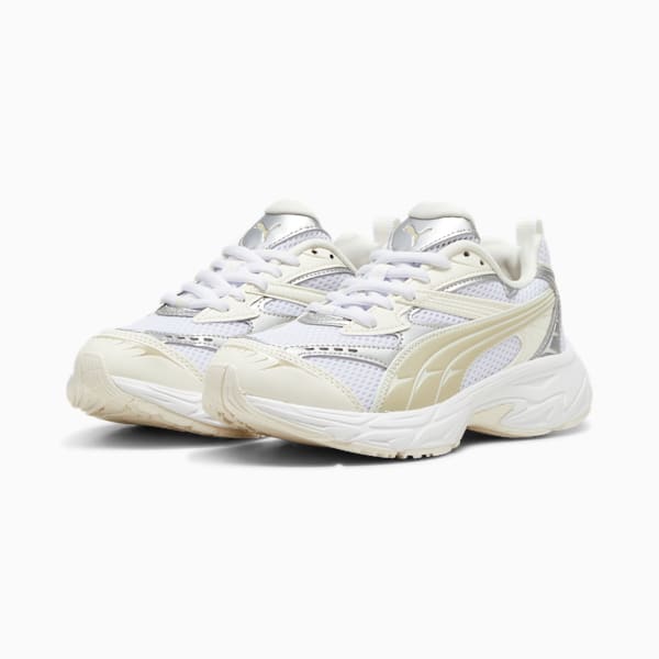 ウィメンズ プーマ モーフィック メタリック スニーカー, PUMA White-Warm White, extralarge-JPN